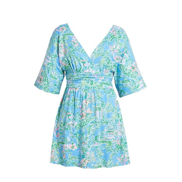 Lilly Pulitzer Parigi Floral Skort Romper in Boca Blue Beneath Bougainville MED - Picture 1 of 8